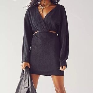 Free People Black Long Sleeve Dress